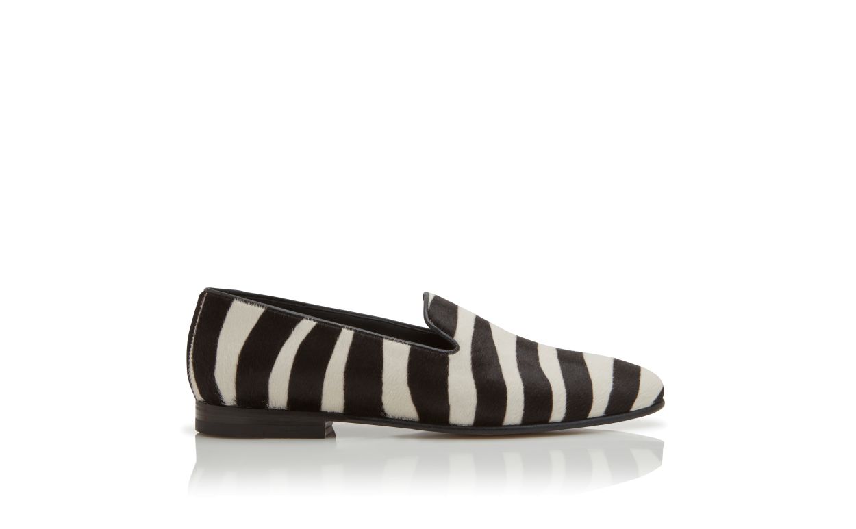 Zebra Print Calf Hair Loafers