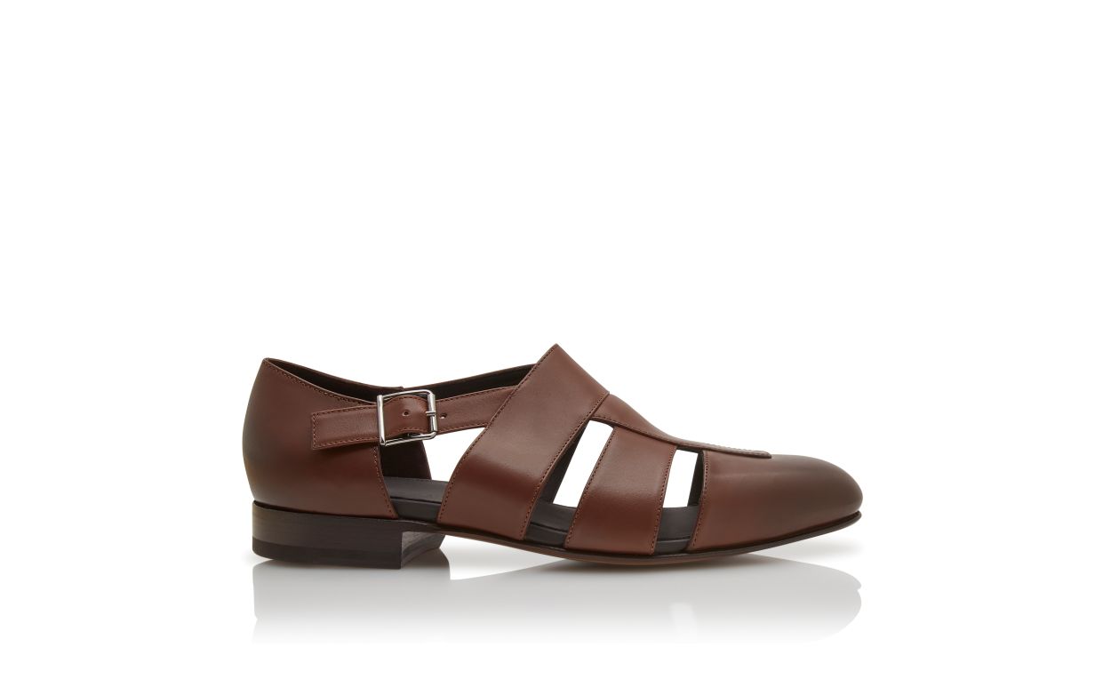 Dark Brown Calf Leather Sandals