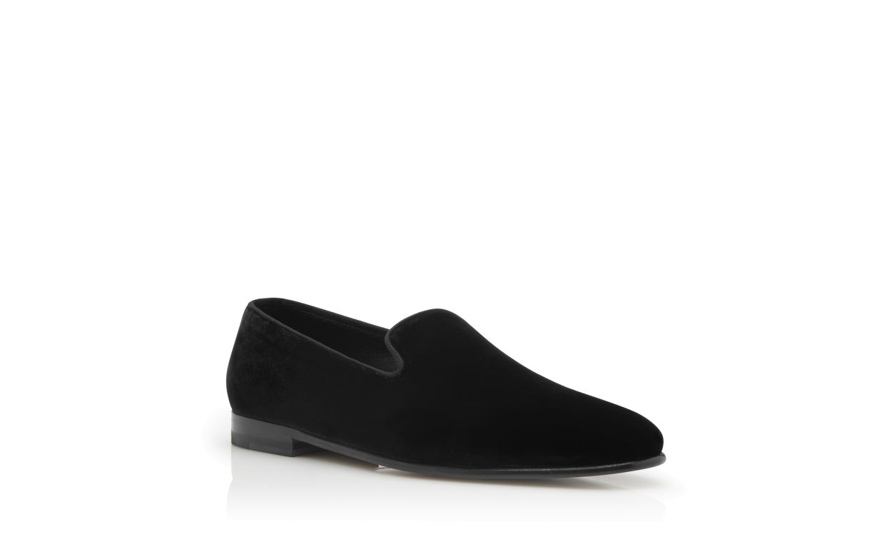 Black Velvet Loafers