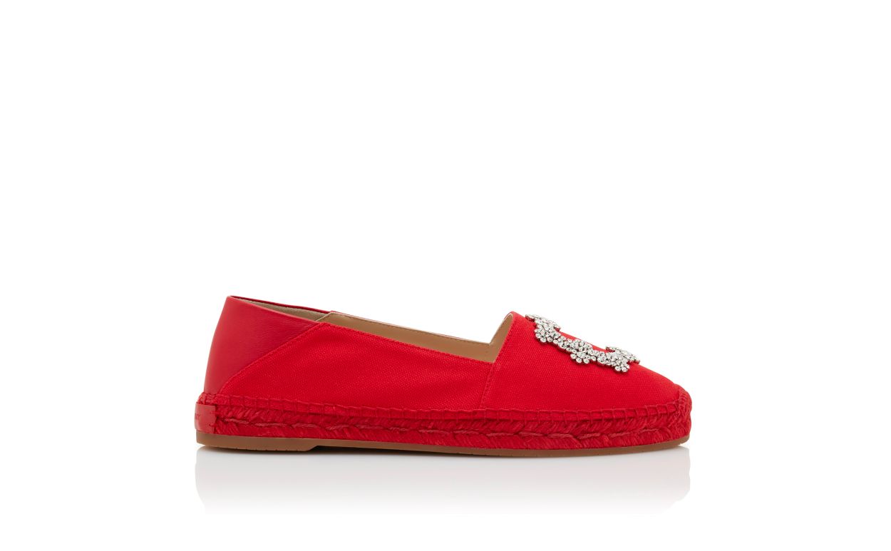 Red Cotton Espadrilles