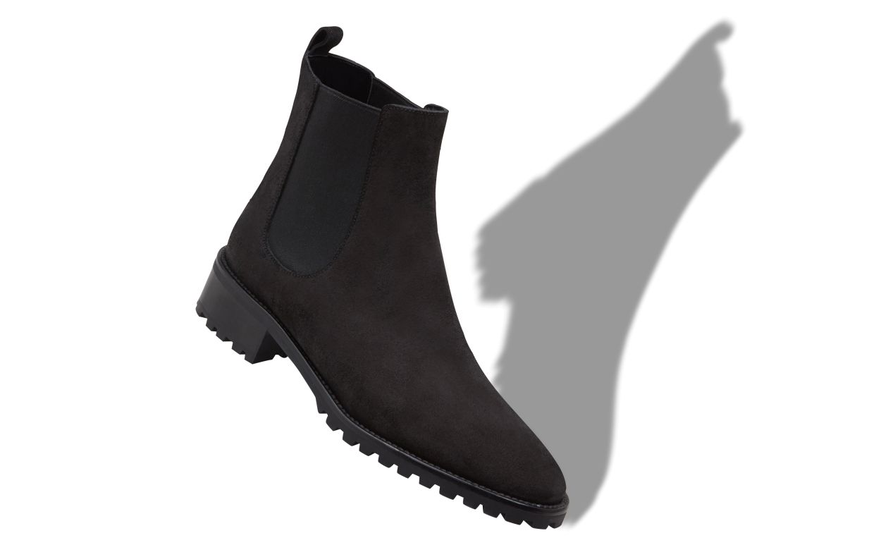 Black Suede Chelsea Boots