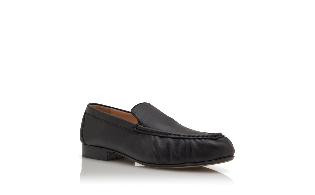 Black Calf Leather Loafers