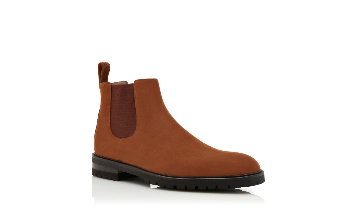 Brown Calf Suede Chelsea Boots