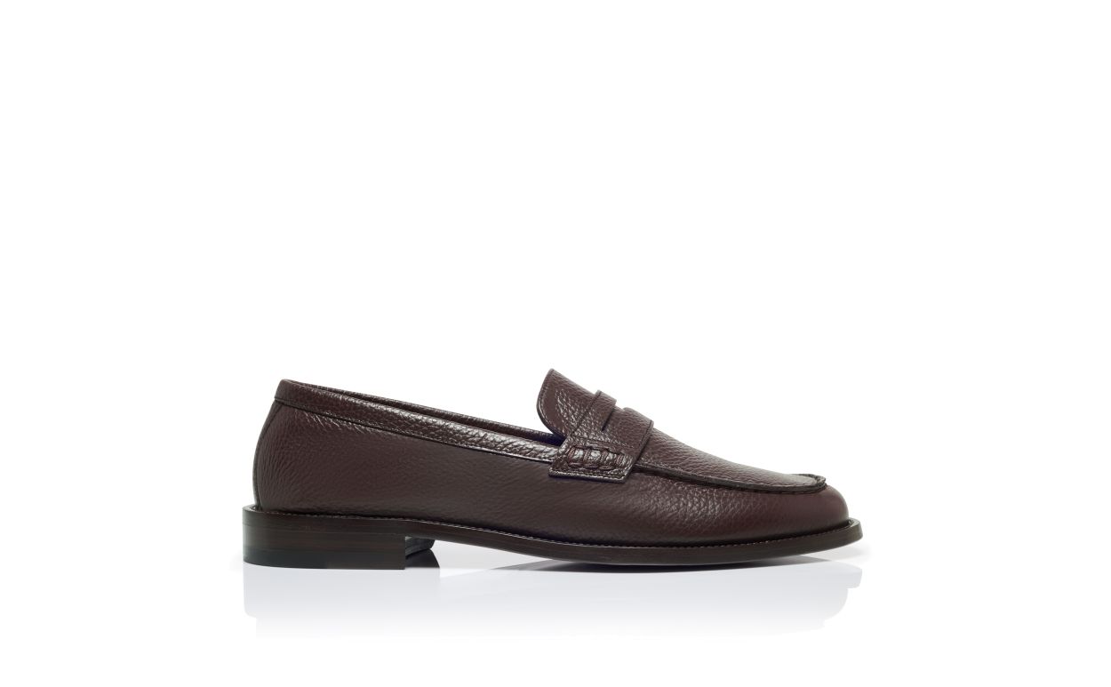 Dark Brown Calf Leather Penny Loafers