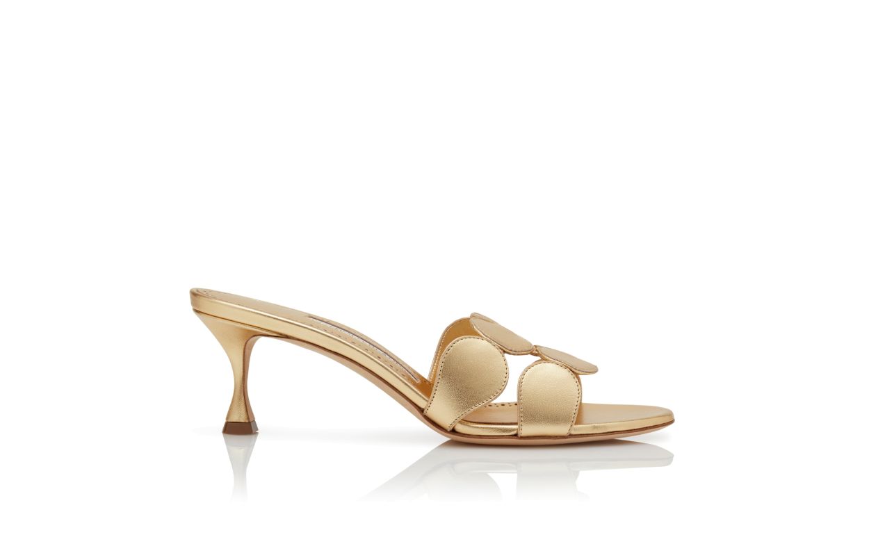 Gold Nappa Leather Mules