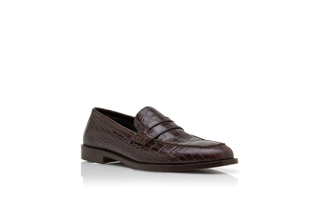 Dark Brown Calf Leather Penny Loafers