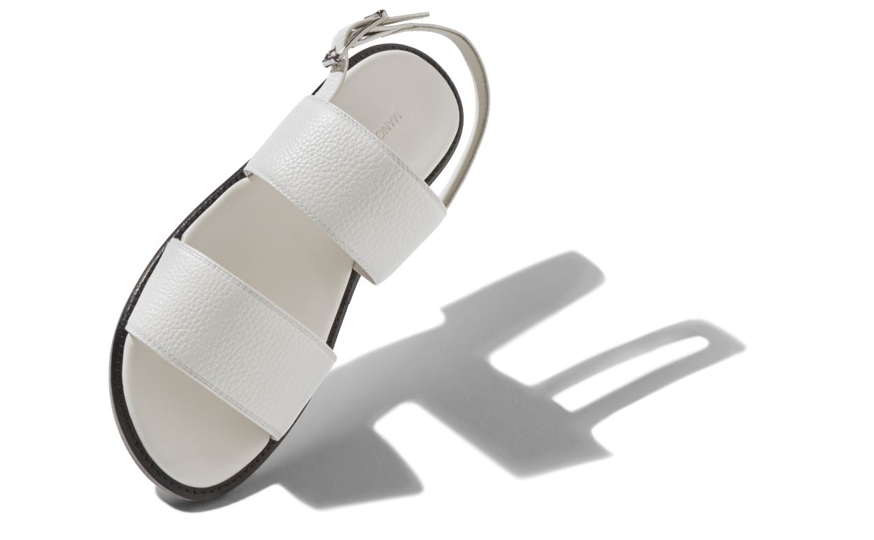 White Calf Leather Sandals
