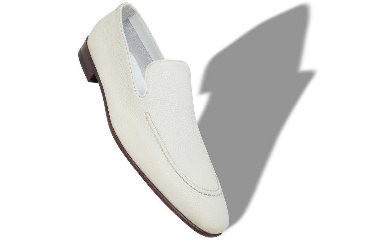White Calf Leather Loafers