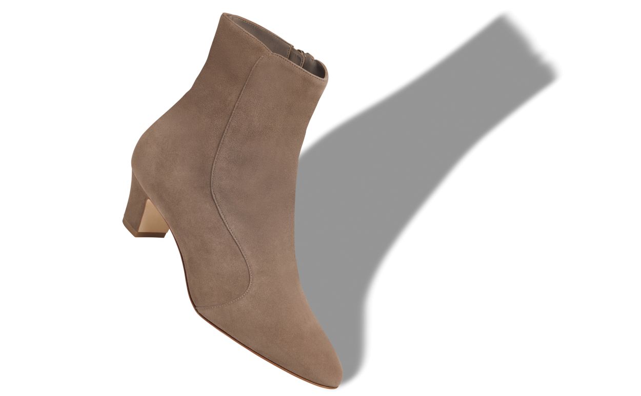 Light Brown Suede Ankle Boots