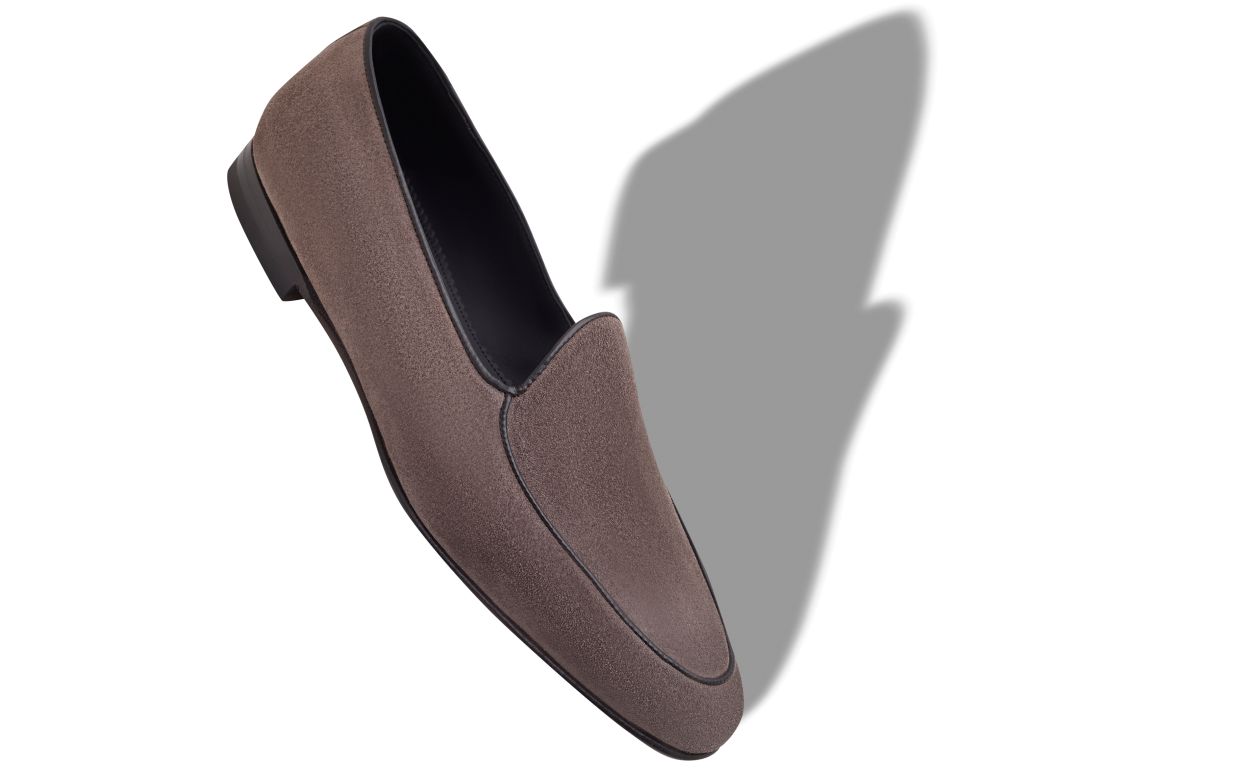 Grey Suede Loafers