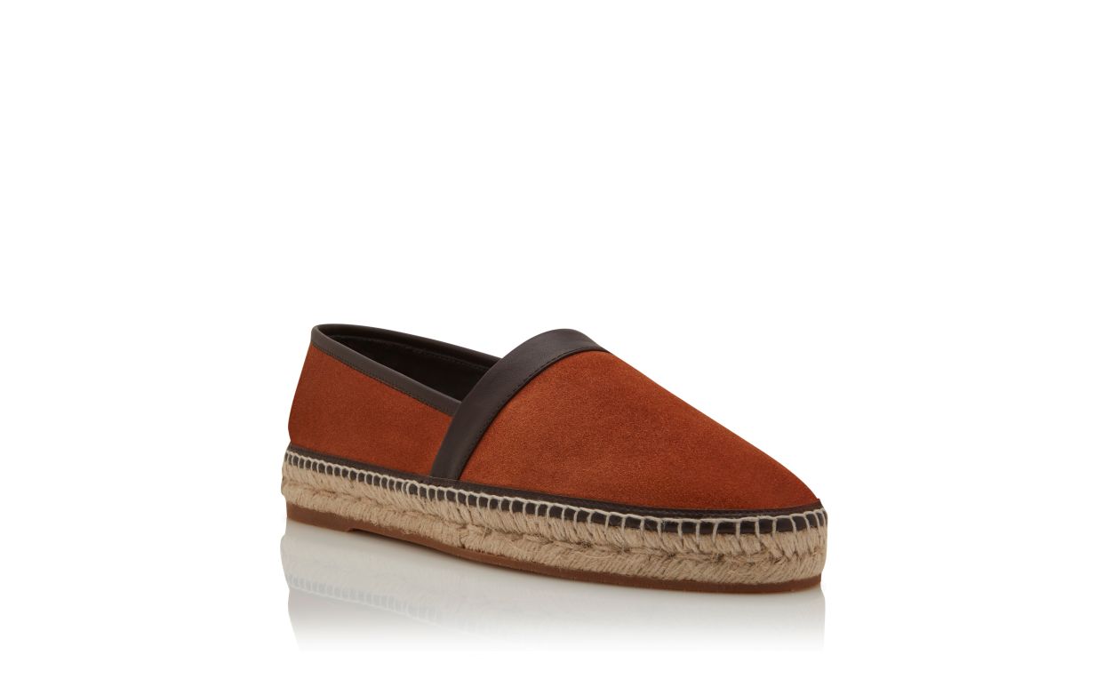Orange Calf Suede Espadrilles