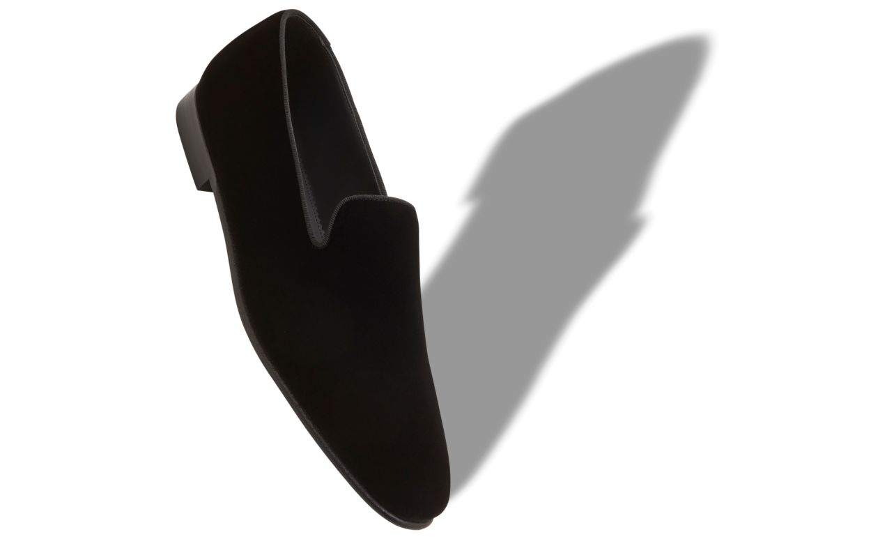 Black Velvet Loafers