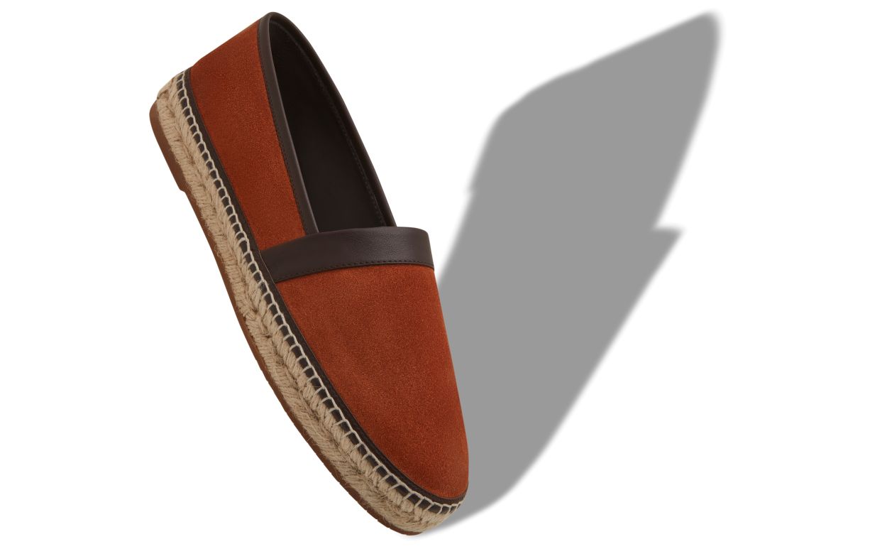 Orange Calf Suede Espadrilles
