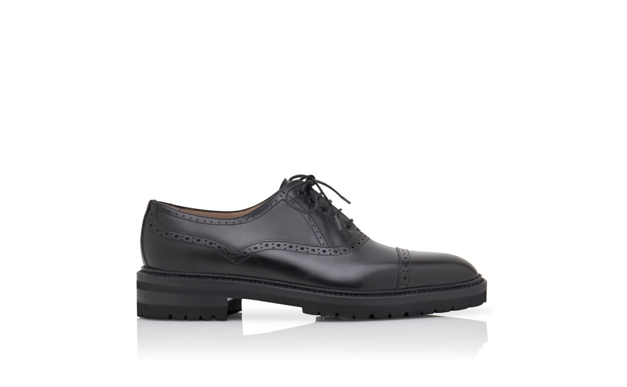 Black Calf Leather Lace Up Shoes