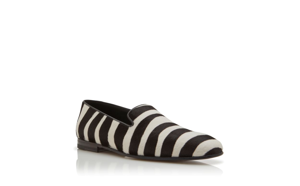 Zebra Print Calf Hair Loafers