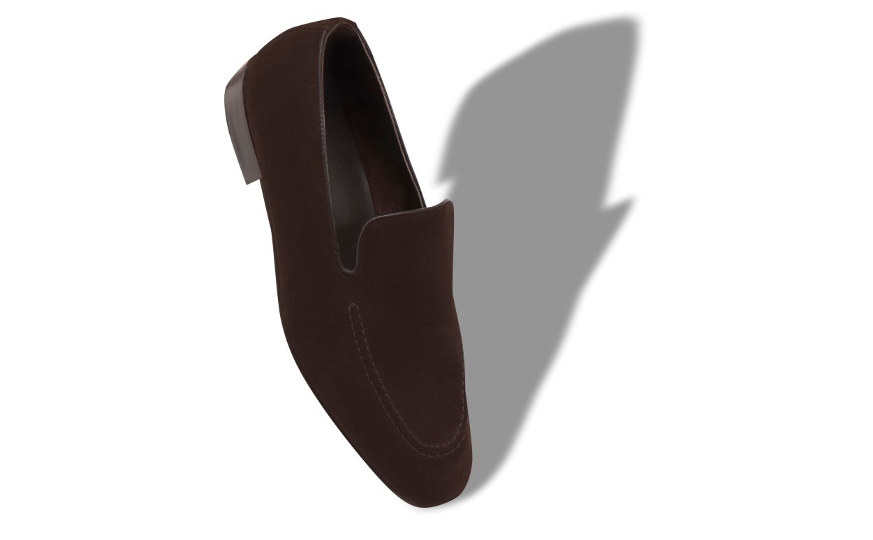 Dark Brown Suede Loafers