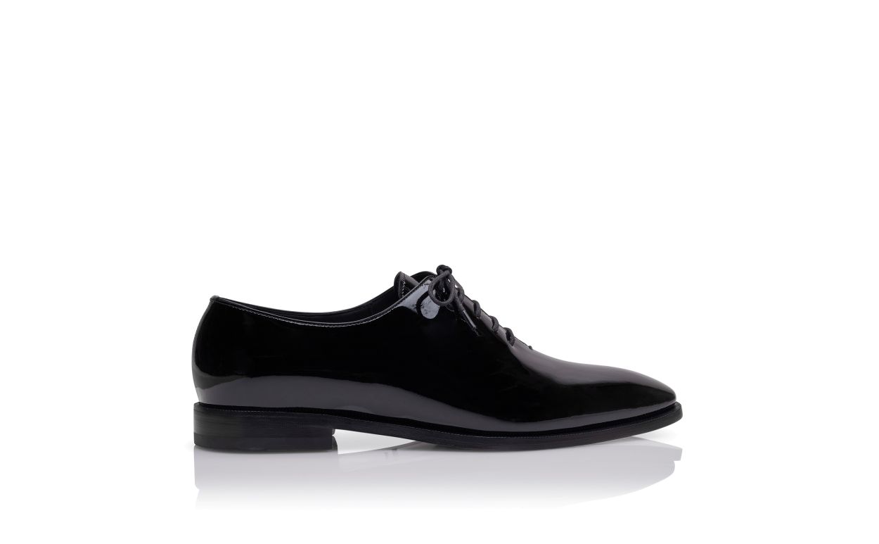 Black Calf Leather Lace-Up Shoes