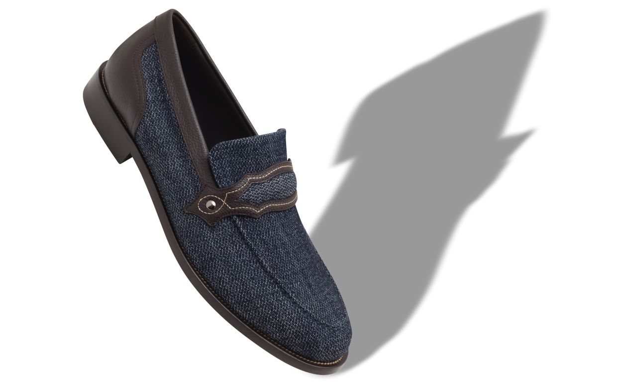 Blue Denim Penny Loafers