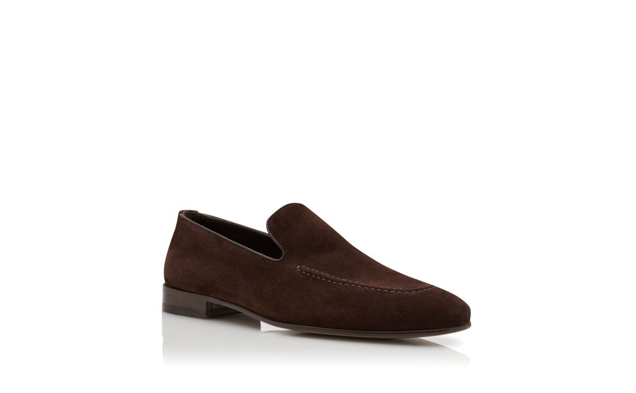 Dark Brown Suede Loafers