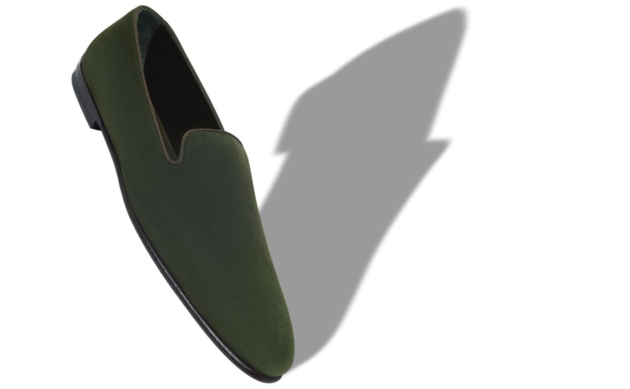 Green Suede Loafers