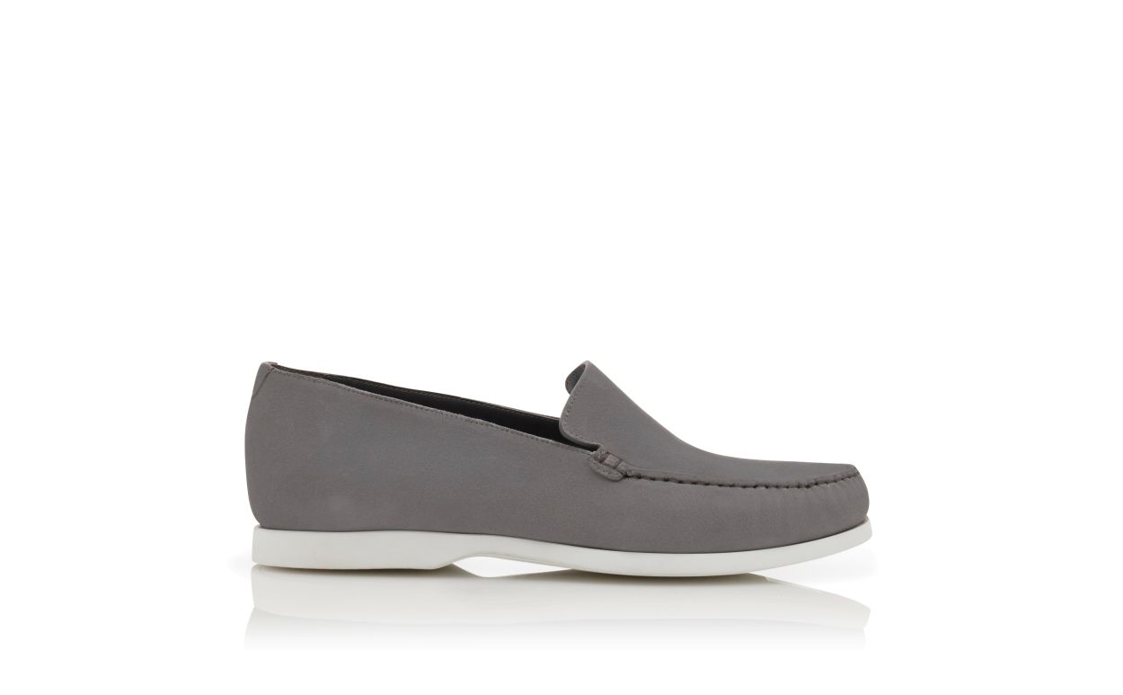 Grey Suede Boat Shoes