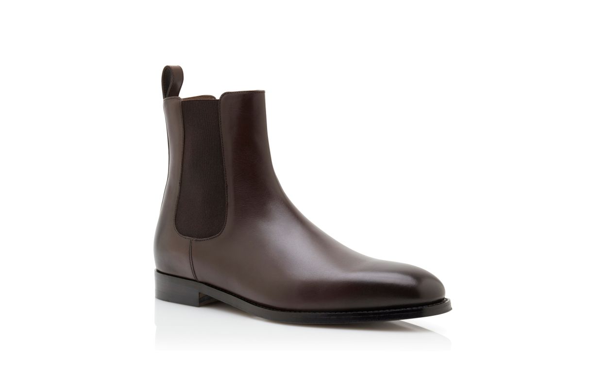 Brown Calf Leather Ankle Boots