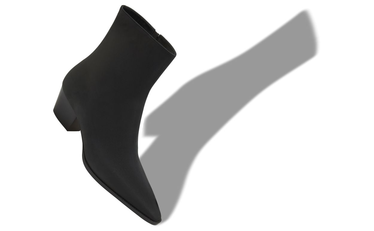 Black Nubuck Ankle Boots