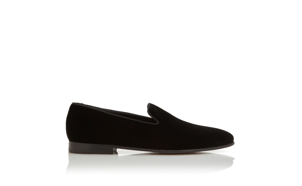 Black Velvet Loafers