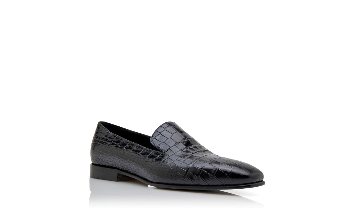 Black Calf Leather Loafers
