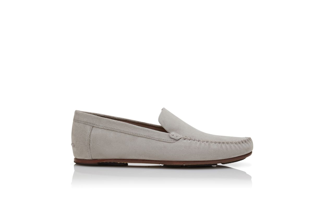 Light Grey Suede Slippers