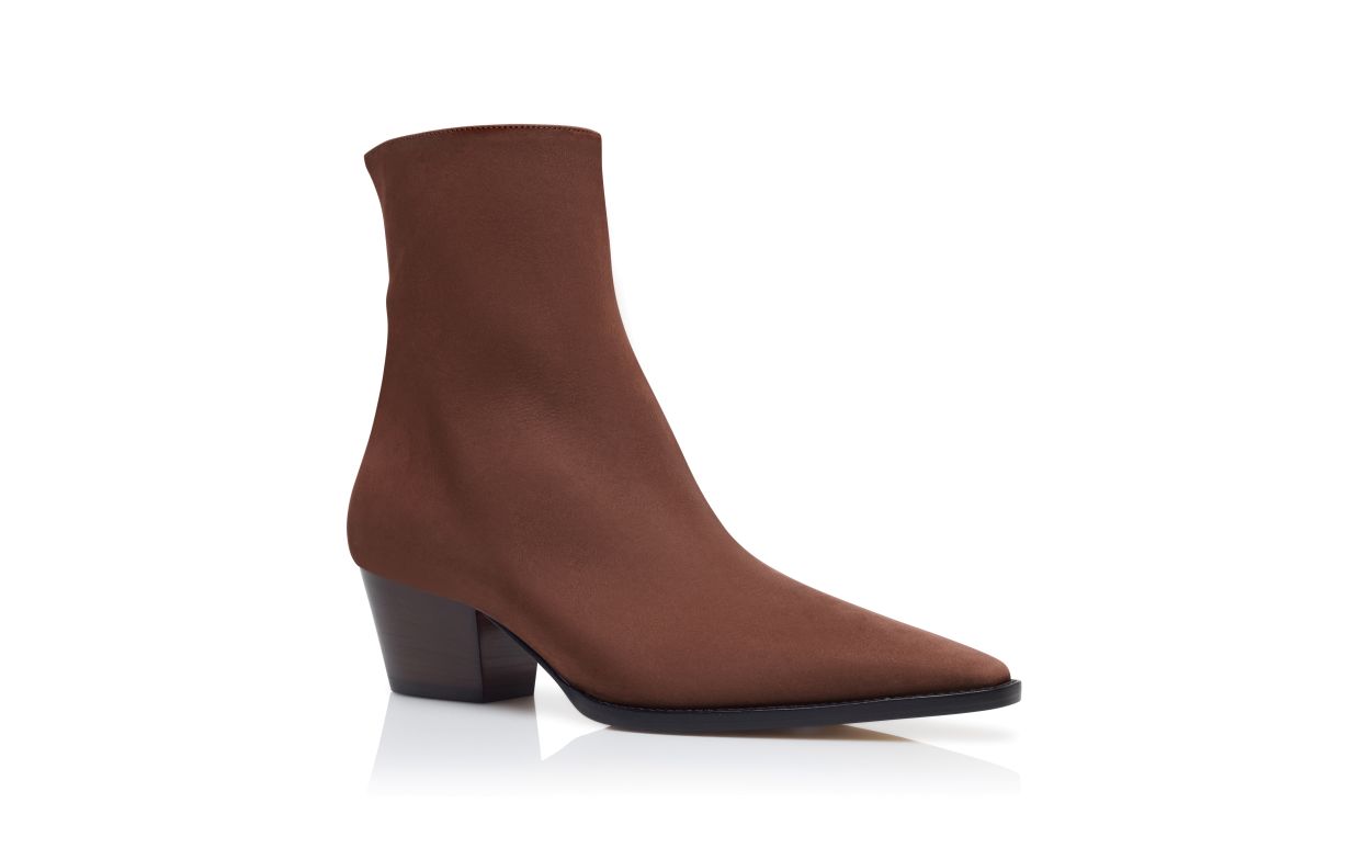Brown Nubuck Ankle Boots
