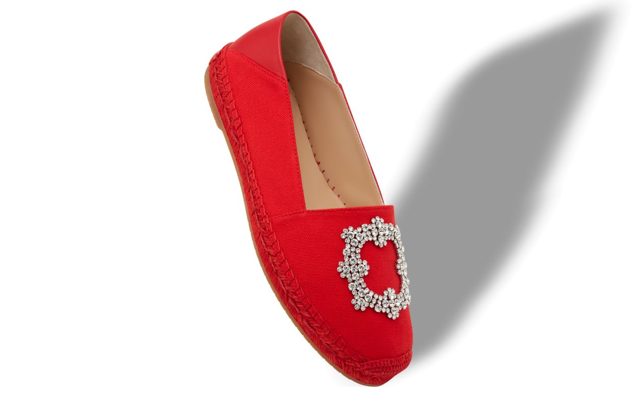 Red Cotton Espadrilles