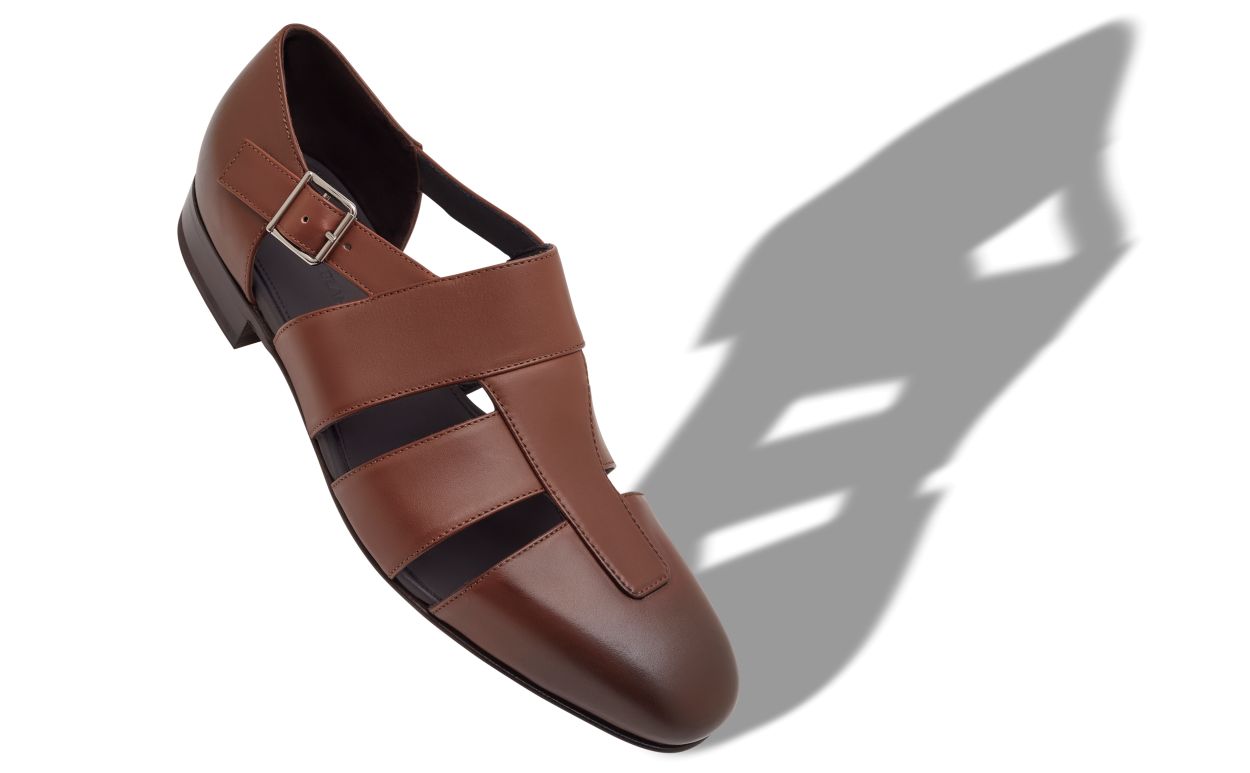 Dark Brown Calf Leather Sandals