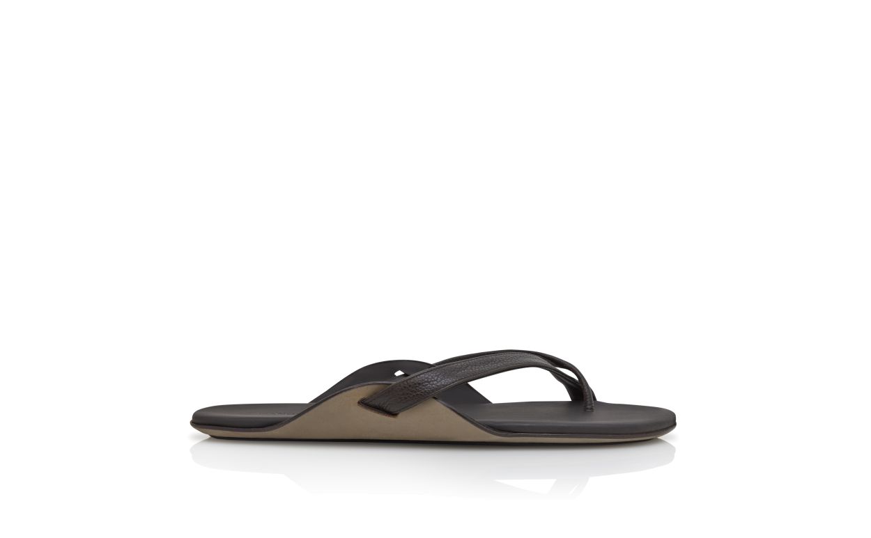 Dark Brown Calf Leather Crossover Sandals