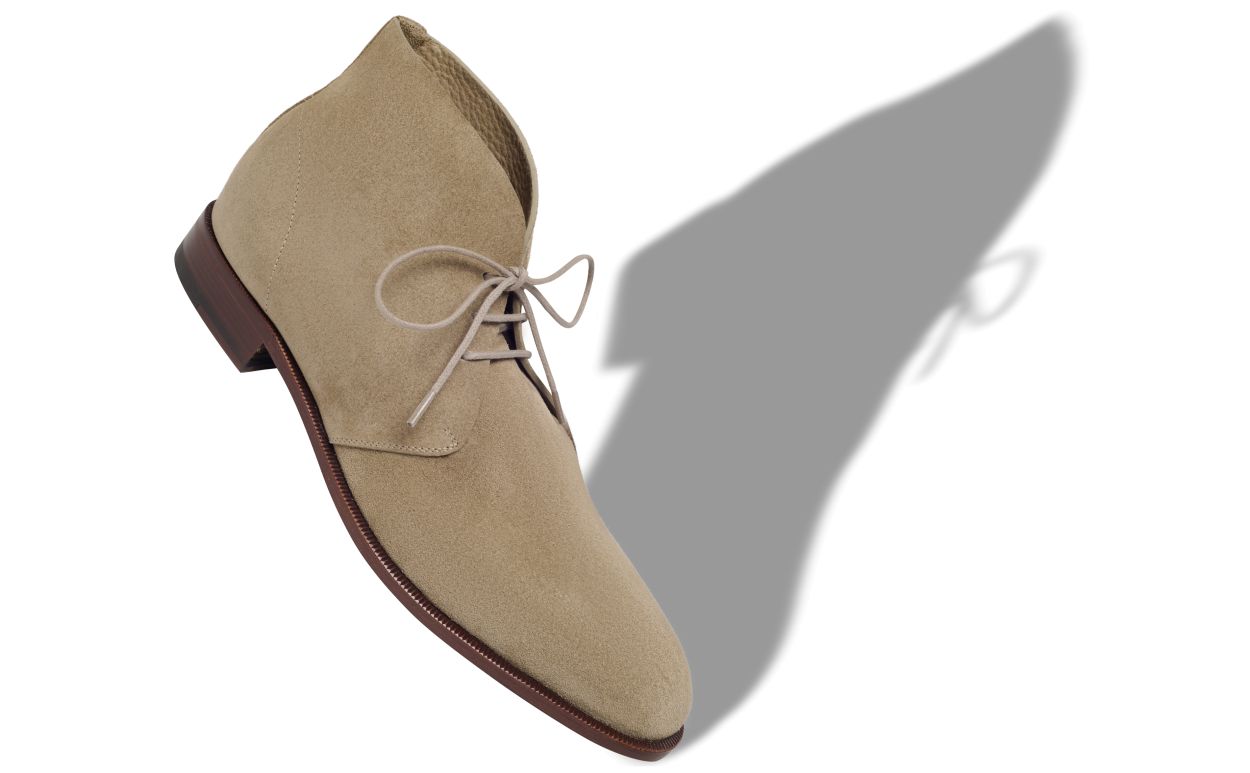 Beige Suede Desert Boots