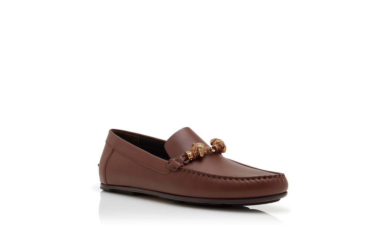 Brown Calf Leather Slippers