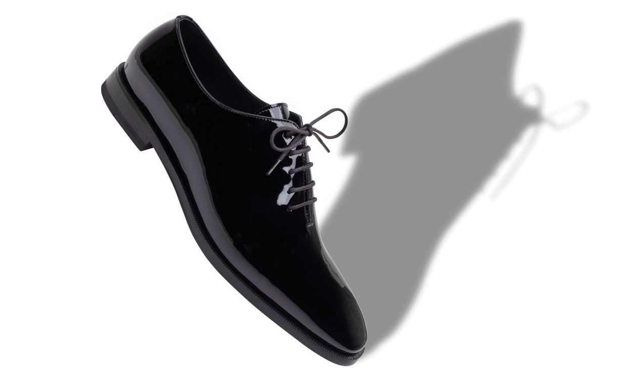 Black Calf Leather Lace-Up Shoes